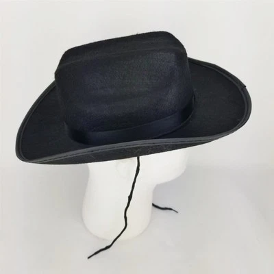 Kids Cowboy Gangster Hat Black Costume Accessory Halloween Boys/Girls - Image 1 of 4