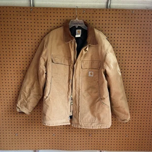 Carhartt Herren Stepp gefütterte Trachtenjacke Duck hellbraun Canvas Größe 44 Regular - Bild 1 von 19