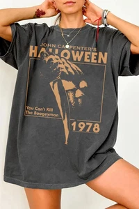 Halloween Graphic T-Shirt John Carpenter’s Halloween 1978 Vintage Horror Movie - Picture 1 of 3