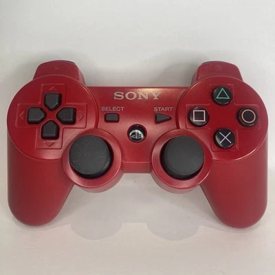 Red Sony Playstation 3 PS3 DualShock 3 Wireless Controller OEM Tested - Image 1 of 4
