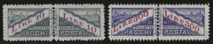 1953 San Marino - Pacchi Postali ruota 10 e 300 l. MH* - Foto 1 di 1