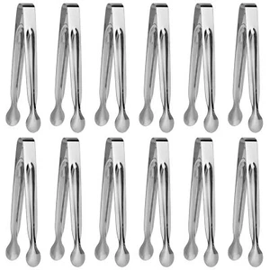 Small Serving Tongs Ice Tongs Sugar Kitchen Appetizers 6 Inch 12 Pieces - Picture 1 of 6