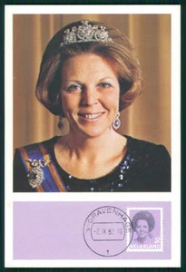 OLANDA MK 1982 REGINA BEATRIX QUEEN CARTA MASSIMA MAX CARD MC CM ek84 - Foto 1 di 2
