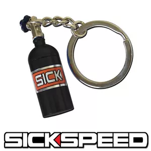 SICKSPEED BOTELLA NITROSA NUEVO DE LOTE ANTIGUO LLAVERO DE METAL/LLAVERO DE CADENA P3 NEGRO - Imagen 1 de 1