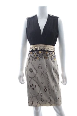 Altuzarra Coin Embellished  Satin and Crepe Dress / Multi - Image 1 of 4