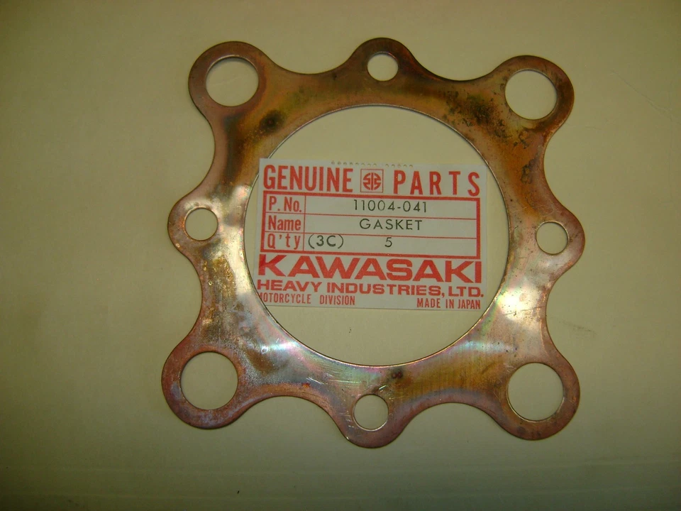JUNTA DE CULATA DE COBRE KAWASAKI NOS OEM 11004-041 F8 BISONTE F81M 1971-1972 Foto 1 de 1