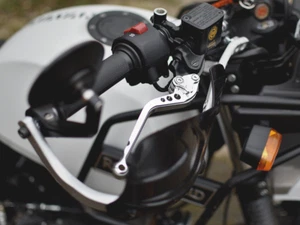 Himalayan/Continental 535 - Adjustable Brake & Clutch Levers - Euro 3/4 - Silver - Picture 1 of 5