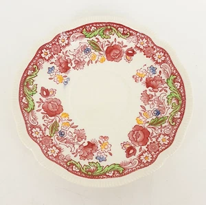 Vintage Johnson Brothers Dorchester Untertasse (für Teetasse) 5 3/4" rosa Blumen - Bild 1 von 8