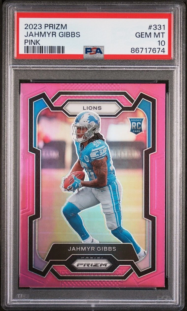 Jahmyr Gibbs 2023 Prizm #331 Pink Price Guide - Sports Card Investor
