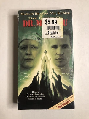 The Island of Dr Moreau VHS Movie 1996 Vintage Cult Horror Marlon Brando Kilmer - Image 1 of 4