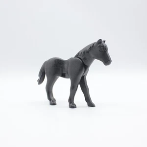 Playmobil Replacement 4" Posable Head Black Horse - Picture 1 of 11