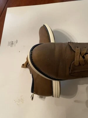 Cat & Jack Big Boys Sz 1 Shoes Brown Dress Lace Up     (I) - Image 1 of 4