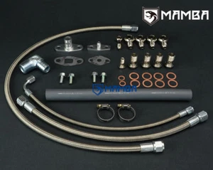 MAMBA Turbo Oil & Water line Kit For Nissan TD42 Patrol GU w/ stock Hitachi HT18 - Picture 1 of 3