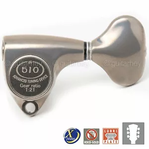 NEW Gotoh SGV510Z-L5 Tuners L3+R3 Tuning Keys 1:21 Ratio, 3x3 - ANTIQUE X-NICKEL - Picture 1 of 2