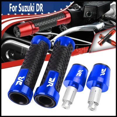 Blue Handlebar and Hand Grips End Caps For Suzuki DR DR650 DR125 DR200 DR250 - Изображение 1 из 4