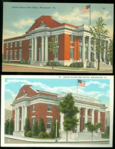 2 DIFFERENT POSTCARDS - WINCHESTER, VIRGINIA - Picture 1 of 1