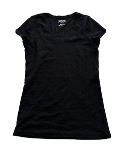 Kirkland Damen peruanisches Pima Baumwolle T-Shirt V-Ausschnitt schwarz Small (Shop Retoure/preown - Bild 1 von 12