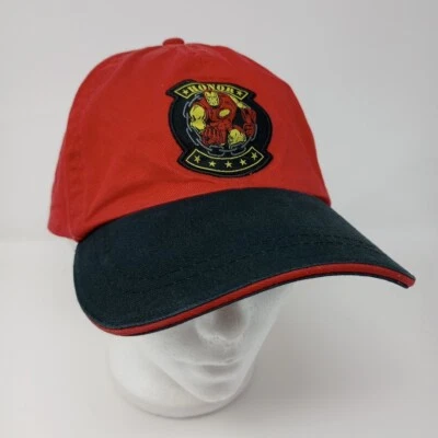 Marvel Iron Man Honor Red Black 100% Cotton Adjustable Baseball Cap Hat - Image 1 of 4