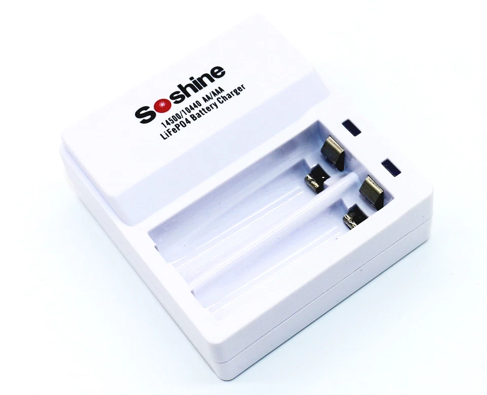 Cargador inteligente LiFePO4 3,65v 250mA-500mA para 1-2 Li-Fe 3,2v AA 14500 AAA 10440 Foto 1 de 4