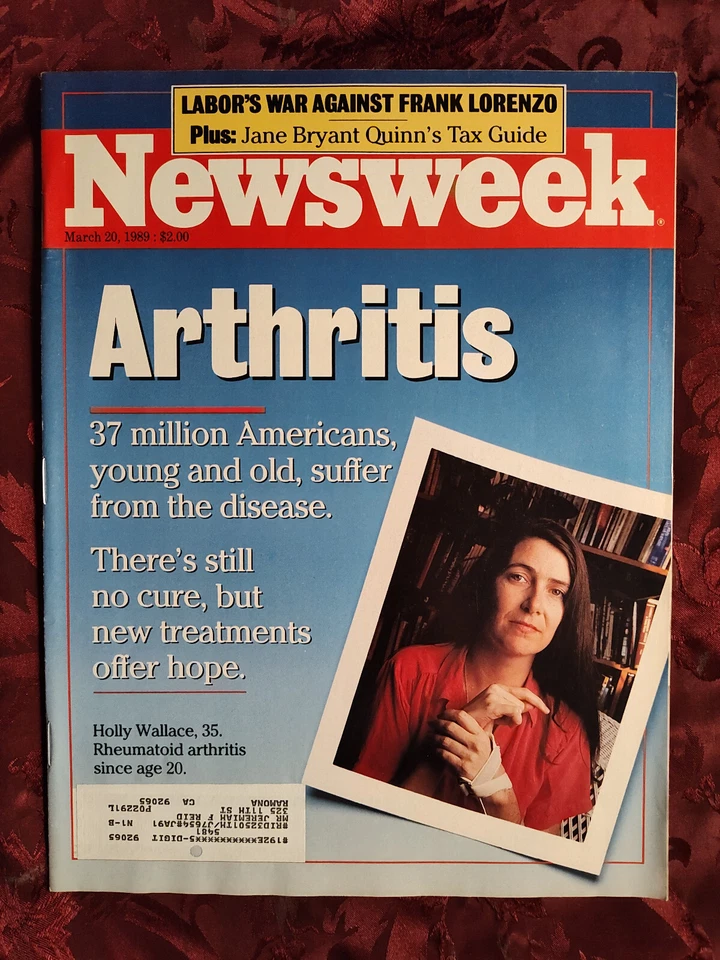 NEWSWEEK Magazine March 20 1989 ARTHRITIS Tibet Frank Lorenzo Personal computers - Image 1 of 1