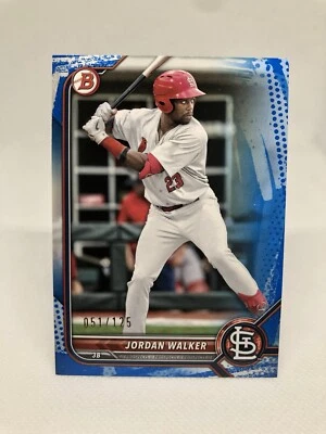 2022 Bowman Prospects Blue Pattern Border /125 Jordan Walker #BP-20 - Image 1 of 2