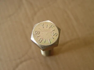 NOS STCK 40 Stück 5/8-11 x 2-1/2 Zoll Sechskantschrauben Klasse 8 gelb/Zink - Bild 1 von 3