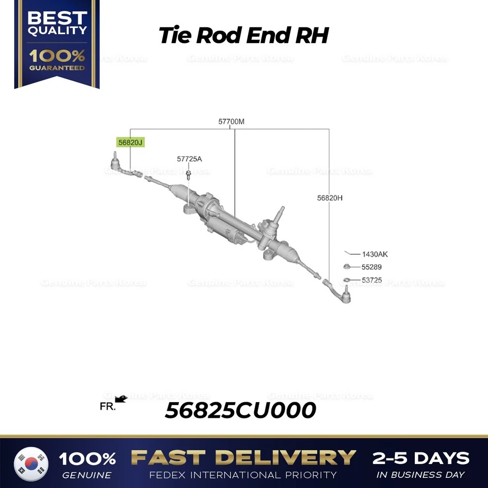 ⭐Genuine⭐ Tie Rod End RH 56825CU000 for Hyundai Genesis GV60 Kia EV6 - Image 1 of 1