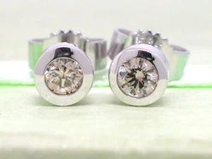 Paar Solitär Brillant Ohrstecker 585 Weißgold 14Kt Gold 2 Brillanten 0,22ct - Bild 1 von 2