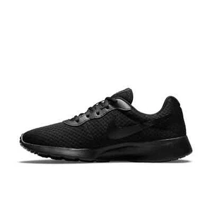 Nike Tanjun Running Shoe Women Size 11 US Black/Black-Barely Volt (DJ6257-002) - Picture 1 of 7