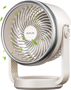 Desk Fan, 10 Inch Air Circulator Quiet Operating Fan for Bedroom, 70Ft Strong Ai - Picture 1 of 8