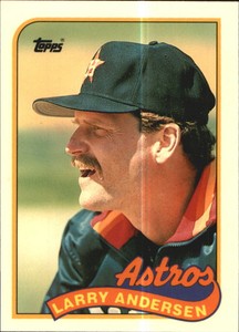 1989 Topps Tiffany Houston Astros Baseball Card #24 Larry Andersen