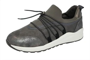 s.Oliver Damen Sneaker Memory Foam Zugbandverschluss Synthetik grau Größe 37 EU - Bild 1 von 7