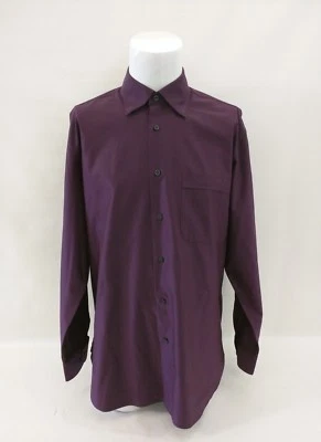 Camisa de vestir John W Nordstrom púrpura puntada de diamante sin arrugas para hombre talla grande  Foto 1 de 3