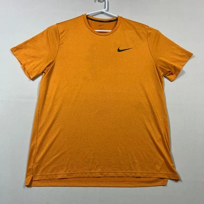 Nike Pro Running Shirt Orange Lightweight Dri-Fit Gym Training Mens Medium M - Image 1 of 4