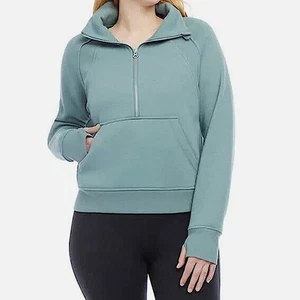 *NWT* Danskin Ladies Mixed Half Zip Pullover Sweatshirt (Tidewater Teal, XXL) - Picture 1 of 2