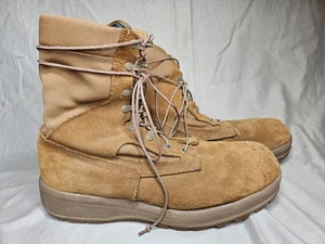 Belleville AFTW Boots Mens SZ 13.5 R Combat Beige Suede Vibram Sole Safe To Fly - Picture 1 of 11