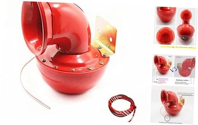 Electric Bull Horn - 150db Loudspeaker, Red, Metal, Super Loud for 12V  - Image 1 of 4