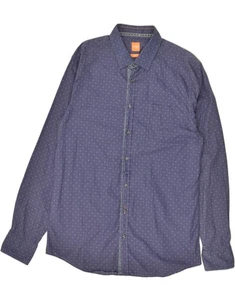 Camisa ajustada Hugo Boss para hombre XL azul cachemira algodón BR22 - Imagen 1 de 3