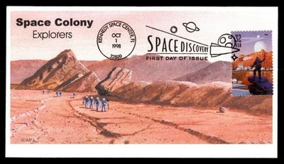 Mayfairstamps US FDC 1998 Space Colony Explorers Space Discovery First Day Cover - Image 1 of 2