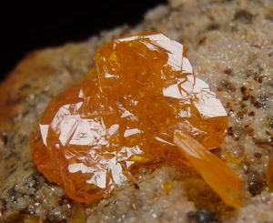 WULFENITA ¡Hermosos cristales naranjas TOP!!! ---- MARRUECOS Mibladen /pm233 - Imagen 1 de 18