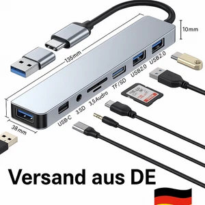 8-in-1 USB-C Hub Adapter 4K USB 3.0 SD Kartenleser PD 100W Dock - Bild 1 von 4