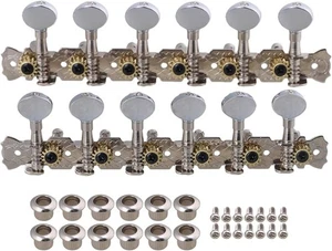 Chrome 12 String Acoustic Guitar Machine Heads 6L6R - Picture 1 of 7