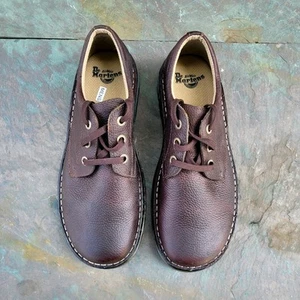 Dr. Doc Martens Ordell Brown Pebbled Leather Low Top Boots Shoes Mens Size 12 US - Picture 1 of 8