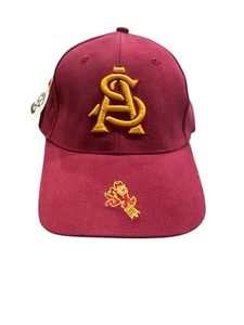 Arizona State Sun Devils ASU Snapback Mütze weinrot gold Logo Old School College - Bild 1 von 8