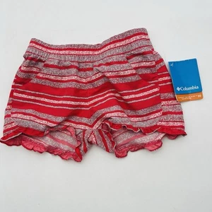 Columbia PFG Omni-Shade Girls Athletic Running Hiking Shorts Pink Sz 6 6X XS - Picture 1 of 6