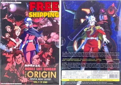 Mobile Suit Gundam The Origin Zenya Akai Suisei Anime DVD (Vol 1-13 End) Eng Dub - Image 1 of 4