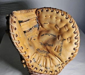 Guanto da baseball vintage Rawlings FJ30 "BOOG" Powell in pelle RH Throw MLB all'aperto - Foto 1 di 11