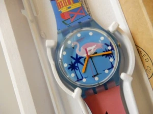 MIAMI VIBES! New Gents GREETINGS FROM MIAMI Destination Swatch! NIB-RARE! - Picture 1 of 8