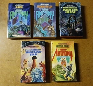 Vintage PIERS ANTHONY Fantasy Lot: CLUSTER Series, Books 1, 2, 3, 4, 5  FULL SET - Bild 1 von 11