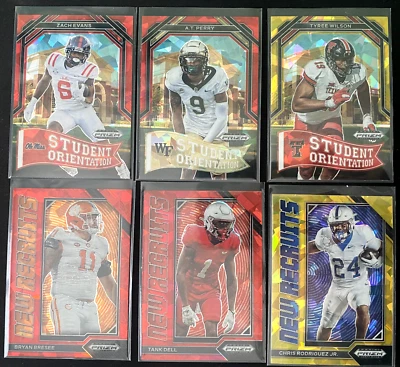 2023 Prizm Draft Picks Football RED CRACKED ICE Inserts You Pick! - Image 1 of 4